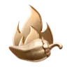Urus icon, golden flame